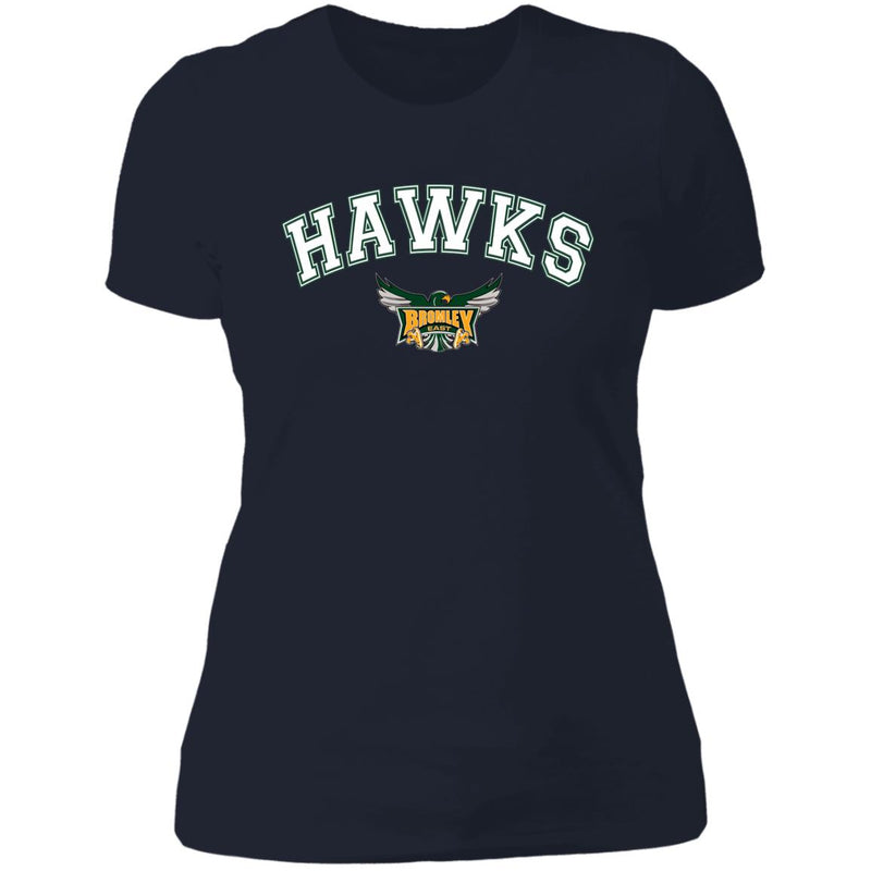 Hawk Originals (HAWKS arched w/Logo) Ladies' Boyfriend T-Shirt