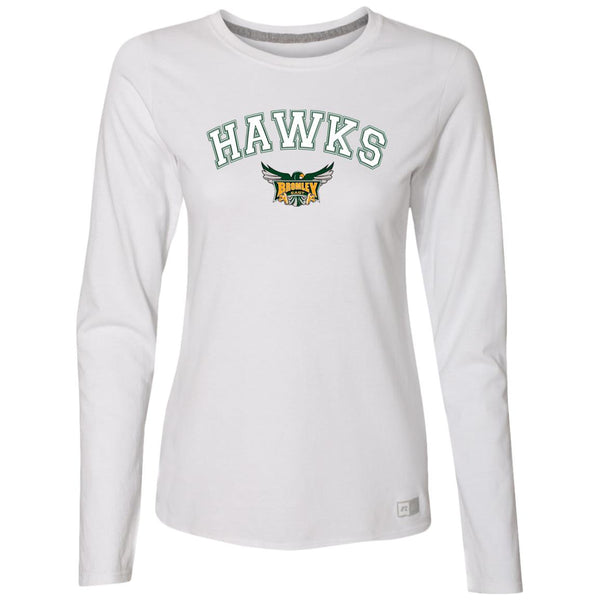 Hawks Originals (HAWKS arched w/Logo) Ladies’ Essential Dri-Power Long Sleeve Tee