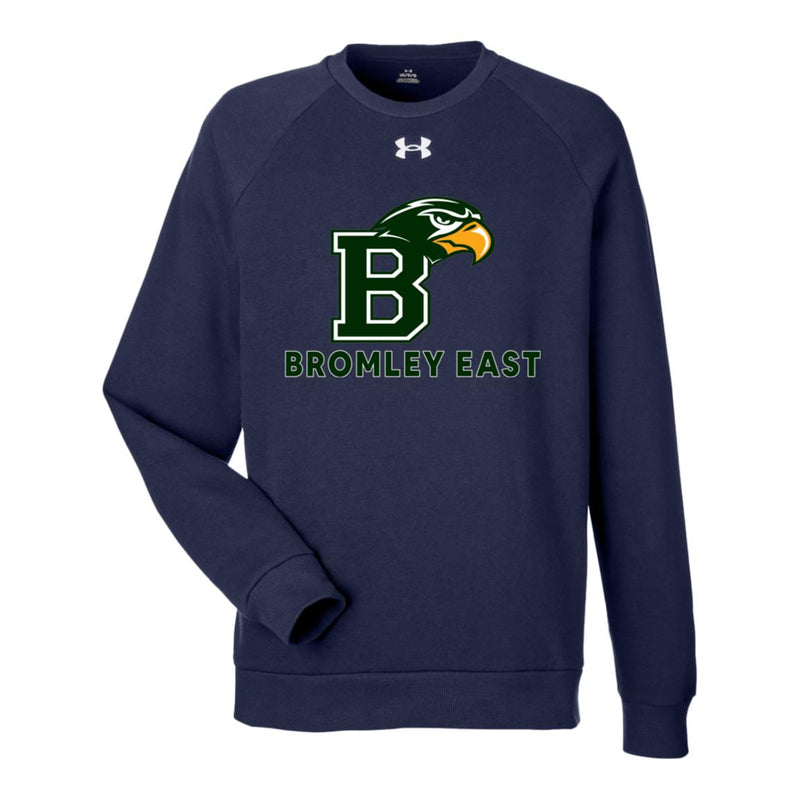 BECSHawks.com Originals (BROMLEY EAST w/B and Hawk) Under Armour Mens Rival Fleece Sweatshirt