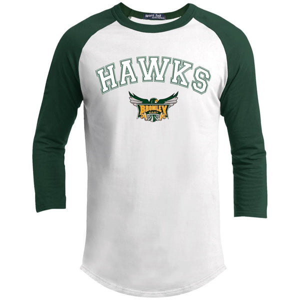 Hawks Originals (HAWKS arched w/Logo) Youth 3/4 Raglan Sleeve Shirt
