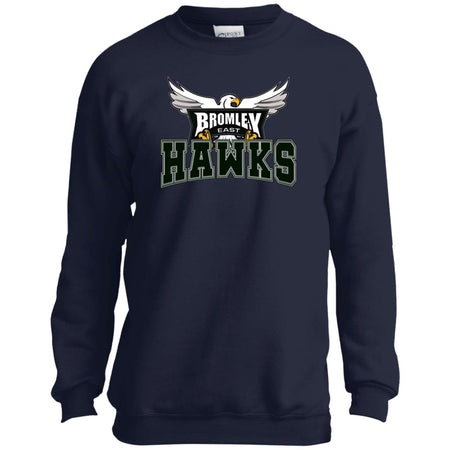 Hawk Originals (White Main Logo w/Hawks) Youth Crewneck Sweatshirt