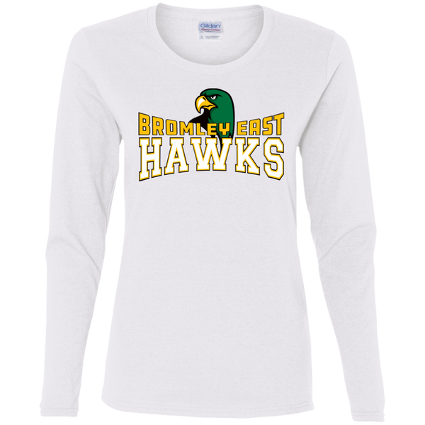 Hawk Originals (BROMLEY EAST HAWKS w/Hawk) Ladies' Cotton LS T-Shirt